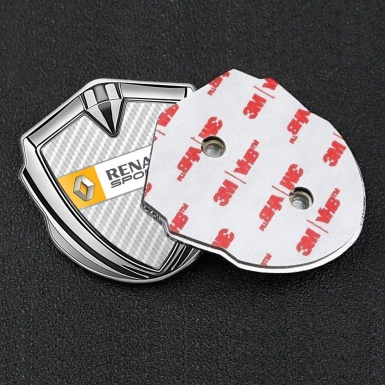 Renault Badge Self Adhesive Silver White Carbon Orange Sport Edition