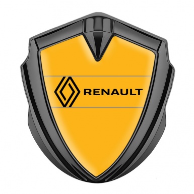 Renault Fender Emblem Badge Graphite Orange Base Modern Logo Edition