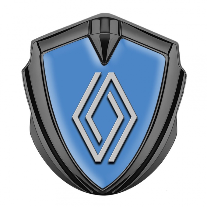 Renault Emblem Trunk Badge Graphite Glacial Blue Modern Logo Variant