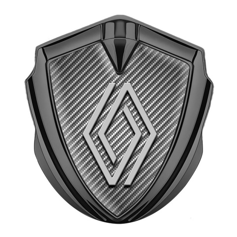 Renault Domed Emblem Badge Graphite Light Carbon Modern Logo Design