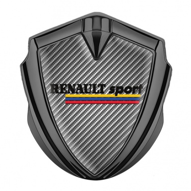 Renault Sport Emblem Ornament Graphite Light Carbon Base Tricolor Motif