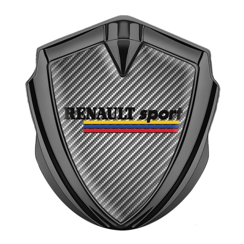 Renault Sport Emblem Ornament Graphite Light Carbon Base Tricolor Motif