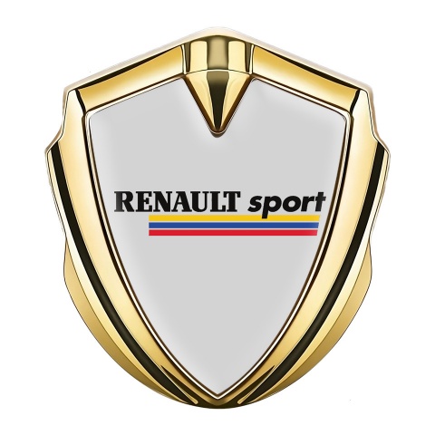 Renault Sport Bodyside Domed Emblem Gold Grey Base Tricolor Design