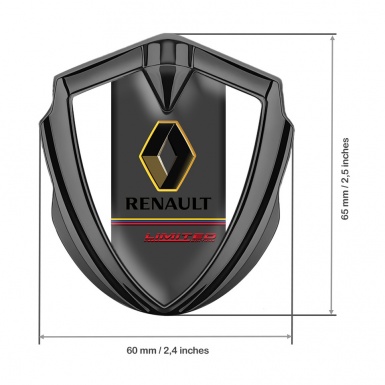Renault GT Emblem Car Badge Graphite White Base Limited Edition