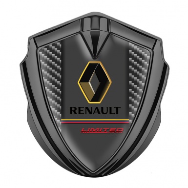 Renault Fender Emblem Badge Graphite Dark Carbon Tricolor Limited Edition