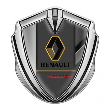 Renault Emblem Self Adhesive Silver Mixed Frame Tricolor Limited Edition