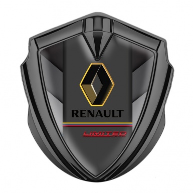 Renault Emblem Self Adhesive Graphite Grey Elements Tricolor Limited Edition