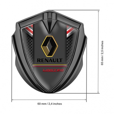 Renault Emblem Ornament Graphite Red Elements Tricolor Limited Edition
