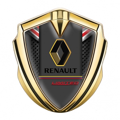 Renault Emblem Ornament Gold Red Elements Tricolor Limited Edition