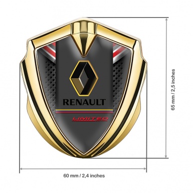 Renault Emblem Ornament Gold Red Elements Tricolor Limited Edition