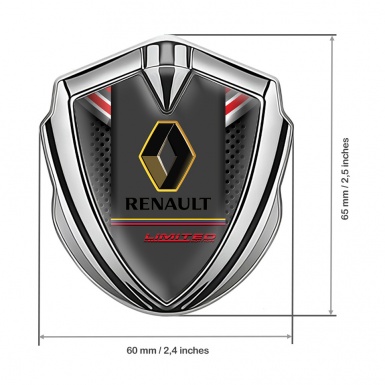 Renault Emblem Ornament Silver Red Elements Tricolor Limited Edition