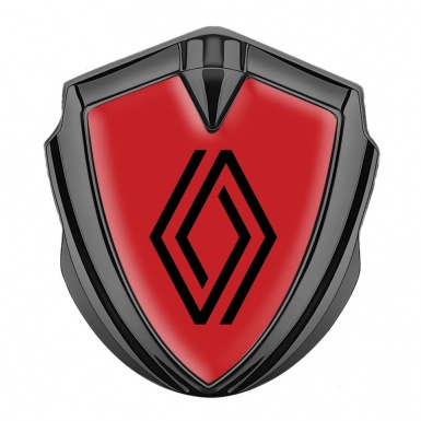 Renault Silicon Emblem Graphite Crimson Print Modern Logo Design