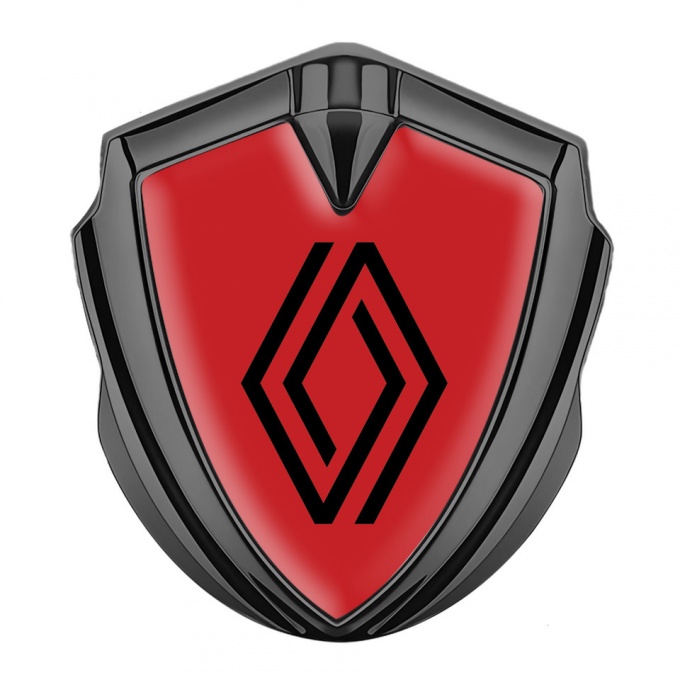 Renault Silicon Emblem Graphite Crimson Print Modern Logo Design