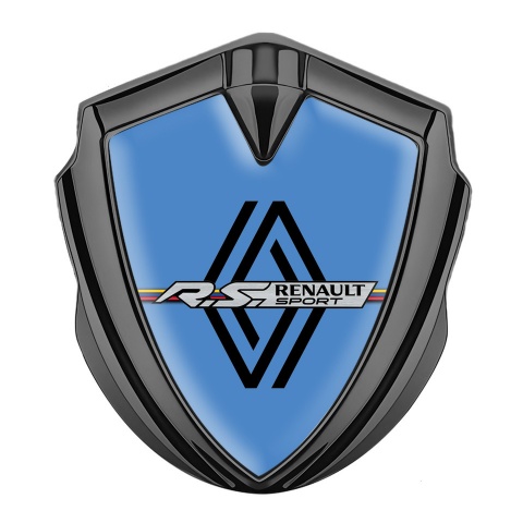 Renault Emblem Ornament Badge Graphite Blue Fill Modern Logo Edition