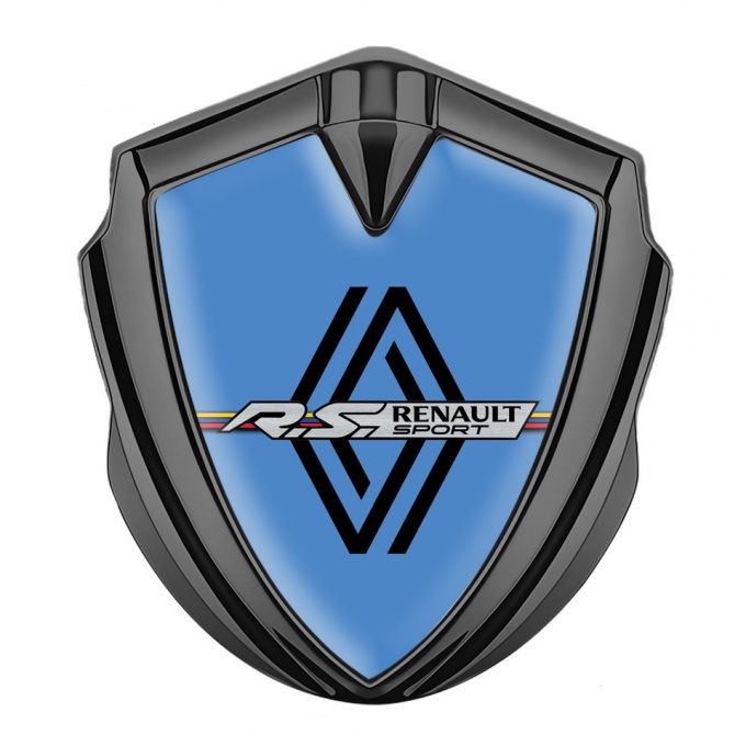 Renault Emblem Ornament Badge Graphite Blue Fill Modern Logo Edition