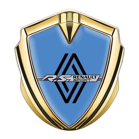 Renault Emblem Ornament Badge Gold Blue Fill Modern Logo Edition