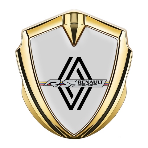 Renault Bodyside Domed Emblem Gold Grey Fill Modern Logo Edition