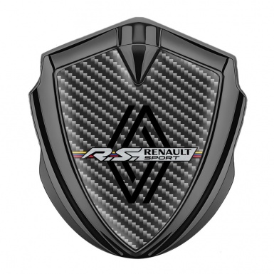 Renault Emblem Metal Badge Graphite Dark Carbon Modern Logo Edition
