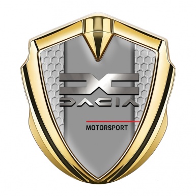 Dacia Emblem Silicon Badge Gold White Carbon Metallic Logo Design
