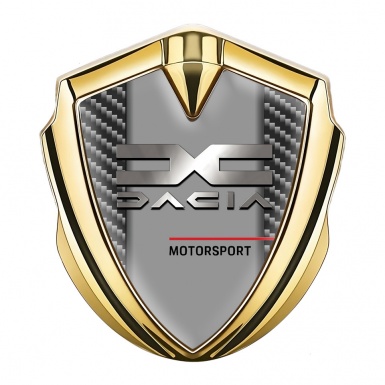 Dacia Metal Emblem Self Adhesive Gold Dark Carbon Metallic Logo Design