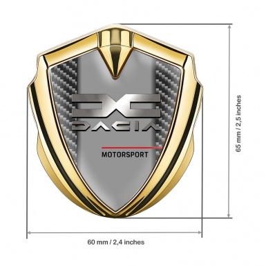 Dacia Metal Emblem Self Adhesive Gold Dark Carbon Metallic Logo Design