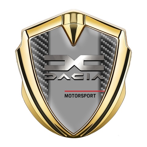 Dacia Metal Emblem Self Adhesive Gold Dark Carbon Metallic Logo Design