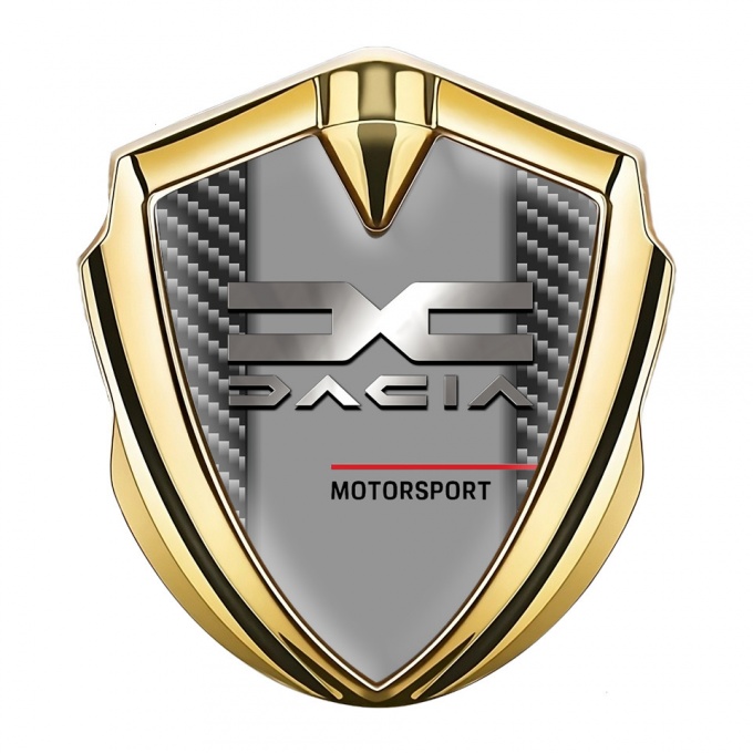 Dacia Metal Emblem Self Adhesive Gold Dark Carbon Metallic Logo Design