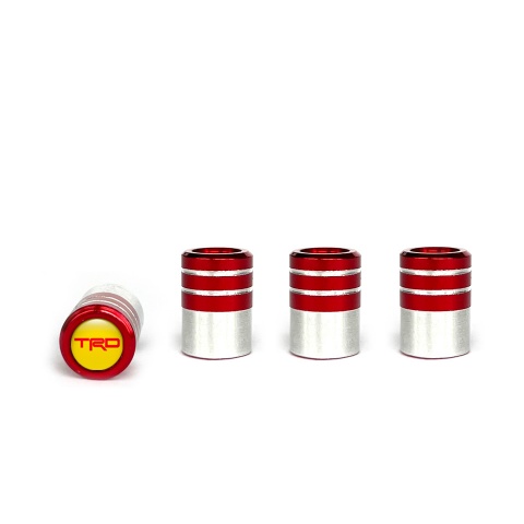 Toyota Valve Steam Caps Red - Aluminium 4 pcs Yellow