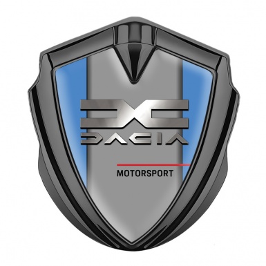 Dacia Emblem Trunk Badge Graphite Blue Frame Metallic Logo Edition