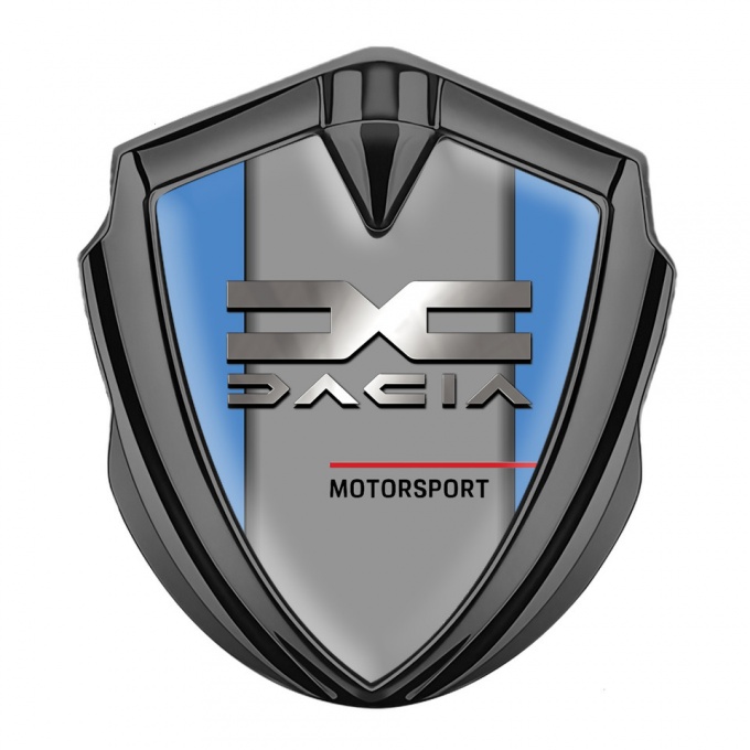 Dacia Emblem Trunk Badge Graphite Blue Frame Metallic Logo Edition