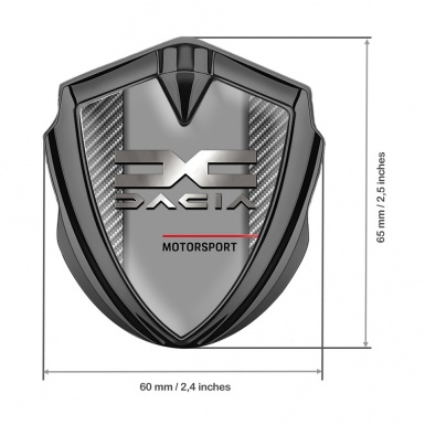 Dacia Domed Emblem Badge Graphite Light Carbon Metallic Logo Edition