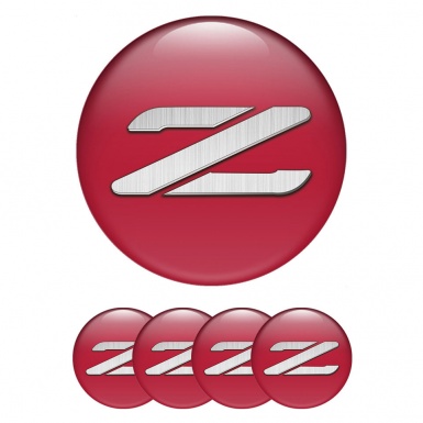 Nissan Z Emblems for Center Wheel Caps Red Logo
