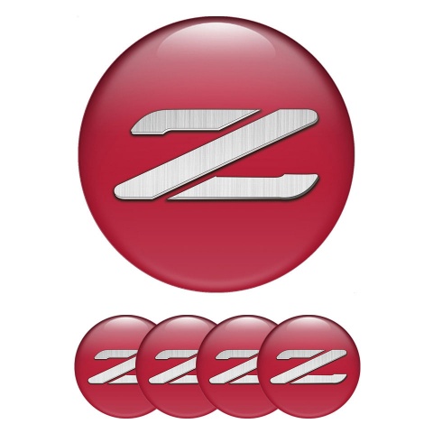 Nissan Z Emblems for Center Wheel Caps Red Logo