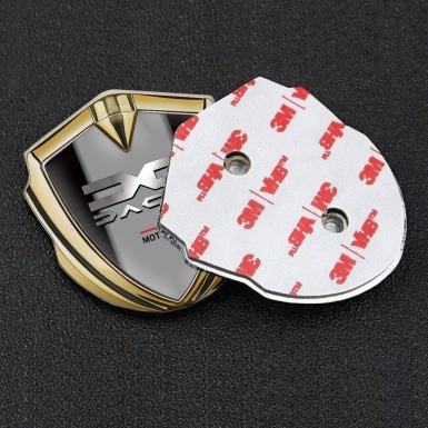 Dacia 3d Emblem Badge Gold Black Frame Metallic Logo Design