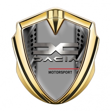 Dacia Badge Self Adhesive Gold Steel Polished Logo Variant
