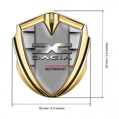 Dacia Emblem Fender Badge Gold Front Grille Polished Logo Variant