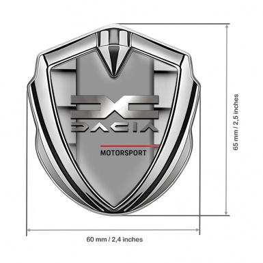 Dacia Emblem Fender Badge Silver Front Grille Polished Logo Variant
