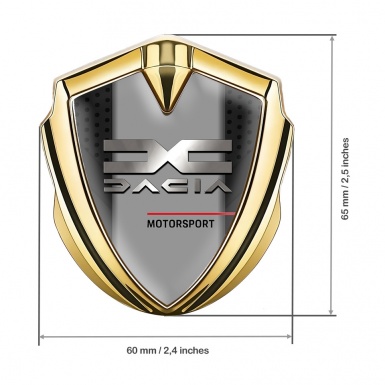 Dacia Metal Emblem Self Adhesive Gold Dark Grate Polished Logo Variant