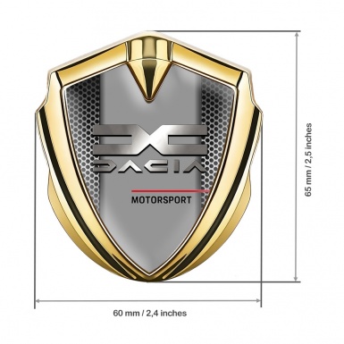 Dacia Fender Emblem Badge Gold Light Grate Metallic Logo Edition