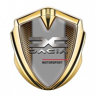 Dacia Emblem Trunk Badge Gold Orange Grate Metallic Logo Edition