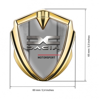 Dacia Emblem Self Adhesive Gold Stone Motif Metallic Logo Edition