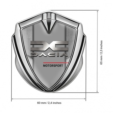 Dacia Emblem Self Adhesive Silver Stone Motif Metallic Logo Edition
