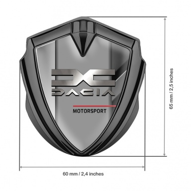 Dacia Emblem Ornament Graphite Polished Fragments Metallic Logo Design