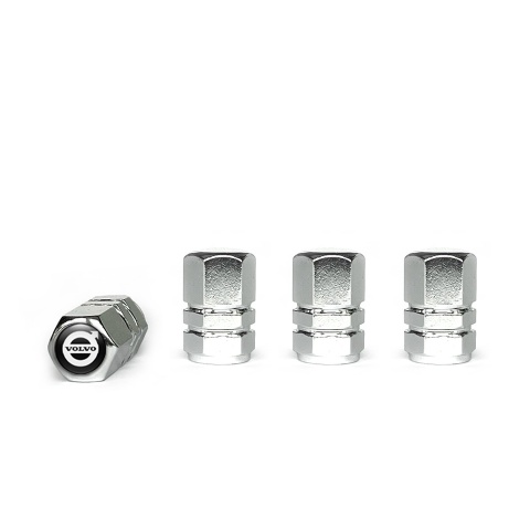 Volvo Tyre Valve Caps Chrome 4 pcs Black