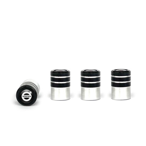 Volvo Valve Caps Tire Black - Aluminium 4 pcs Black