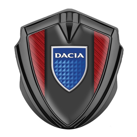 Dacia Emblem Metal Badge Graphite Red Carbon Blue Shield Logo