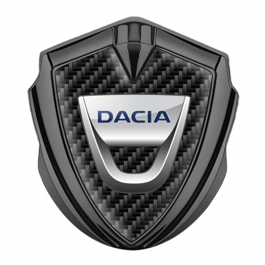 Dacia Emblem Self Adhesive Graphite Black Carbon Classic Logo Edition