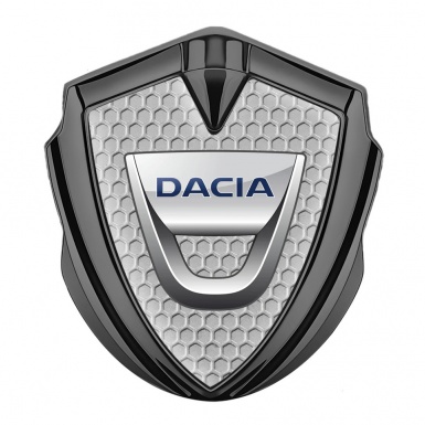 Dacia Emblem Ornament Badge Graphite Honeycomb Classic Logo Design