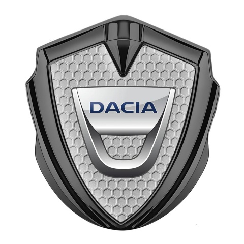 Dacia Emblem Ornament Badge Graphite Honeycomb Classic Logo Design