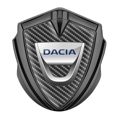 Dacia Emblem Metal Badge Graphite Dark Carbon Classic Logo Edition